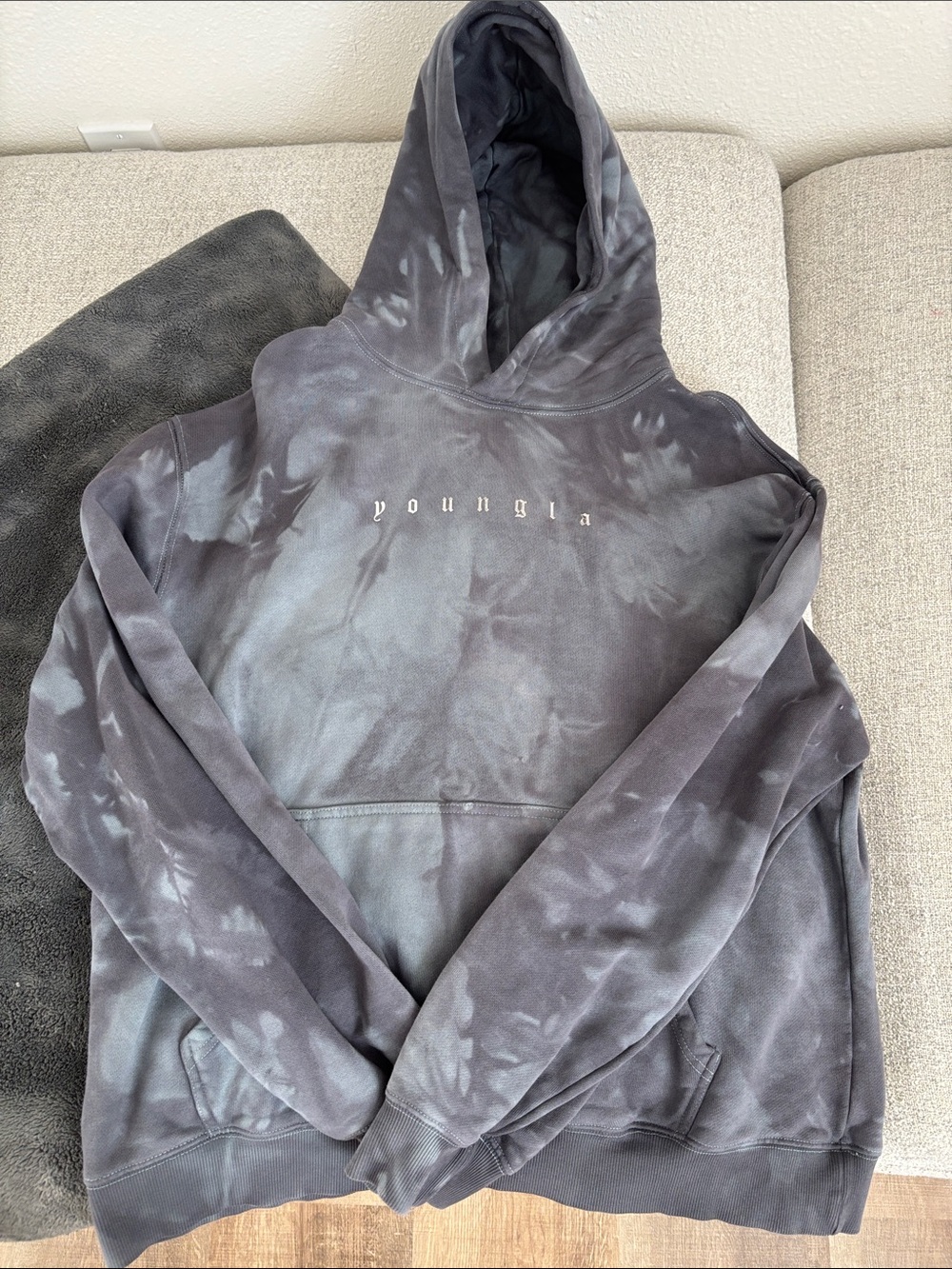 YoungLA Men’s Size L Tie Dye Hooded Sweatshirt